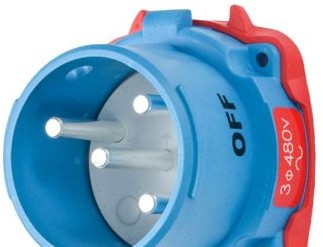 Meltric Plugs & Receptacles 31-18243-K04 - Inlet, 30A, 480V, 3P+G, DR30A (31-18243-K04)