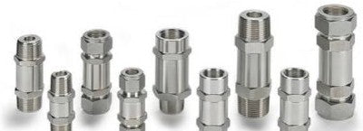 Ham-Let Valves - Hydraulic & Pneumatic H-410-SS-N-1/2-1/3PSI - H4 Series, SS Check Valve, 1/2in (3200399)