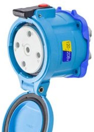 Meltric Plugs & Receptacles 33-64237-C-K16 - Receptacle, 100A, 120/208V, Poly, DS100C (33-64237-C-K16)