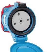 Meltric Plugs & Receptacles 33-64243-C-K04 - Receptacle, 100A, 480V, 3P+G, Poly, DS100C (33-64243-C-K04)