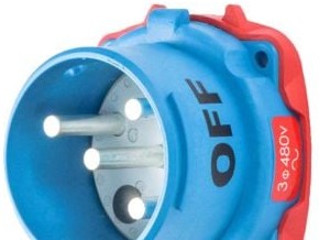 Meltric Plugs & Receptacles 33-68043 - Inlet, 60A, 480V, 3P+G, Poly, DS60 (33-68043)