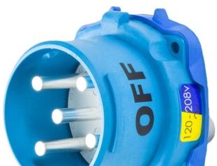 Meltric Plugs & Receptacles 33-68167 - Inlet, 60A, 120/208V, 3P+N+G, Poly, DS60 (33-68167)
