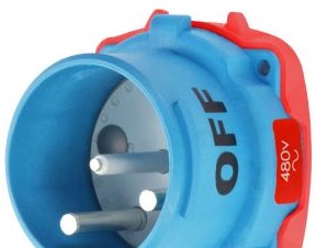 Meltric Plugs & Receptacles 33-68242-C-K04 - Inlet, 100A, 480V, 2P+G, Poly, DS100C (33-68242-C-K04)