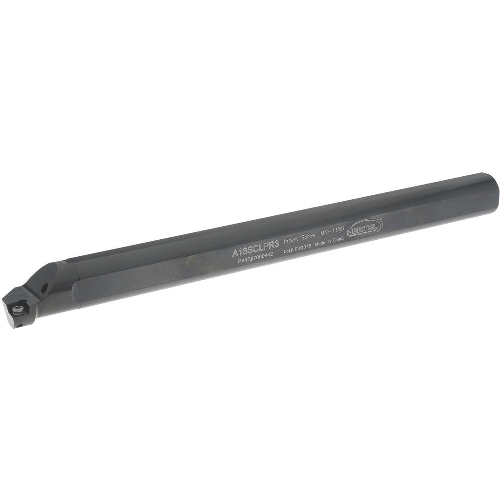 Hertel 7000442 Hertel Indexable Boring Bar: A16SCLPR3, 30.48 mm Min Bore, Right Hand (7000442)