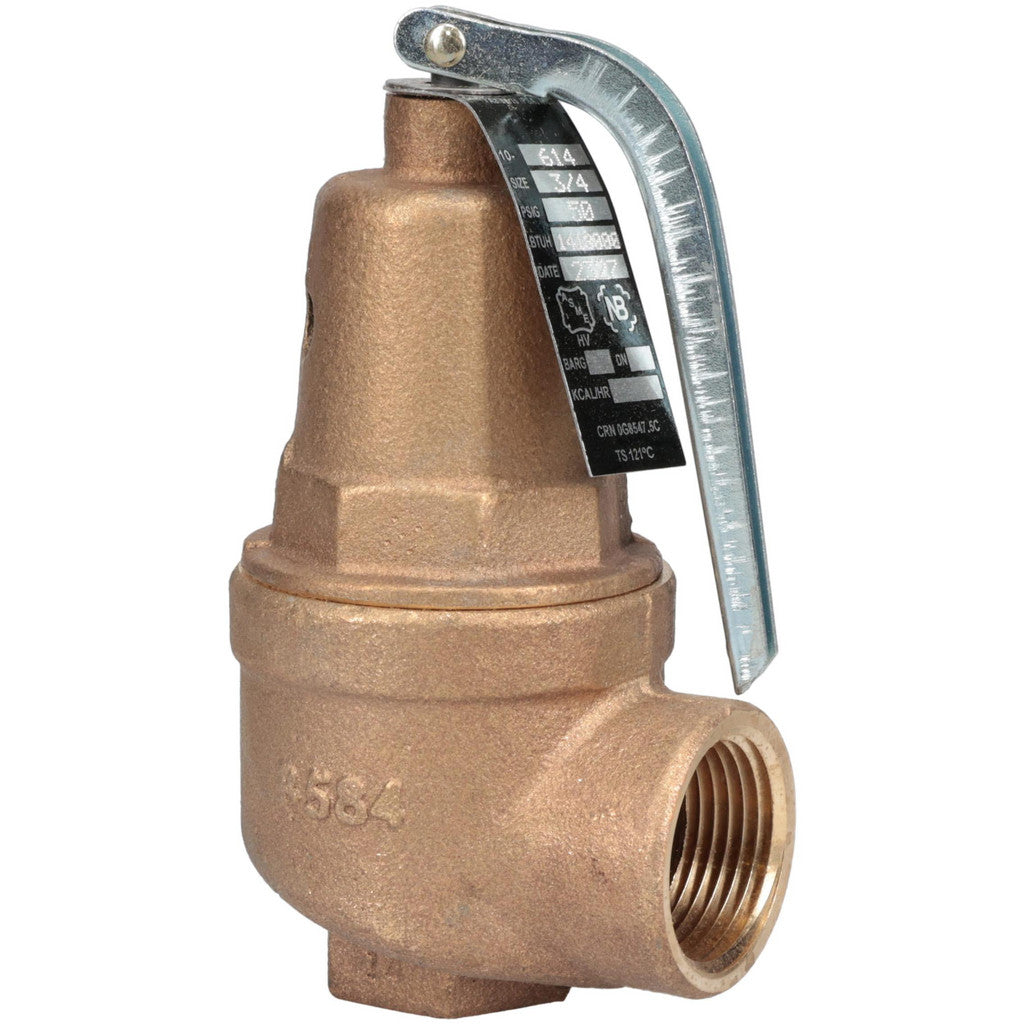 Apollo® 10-614-10 Apollo® ASME Section IV Safety Relief Valve: 3/4" Inlet, 50 Max psi (10-614-10)