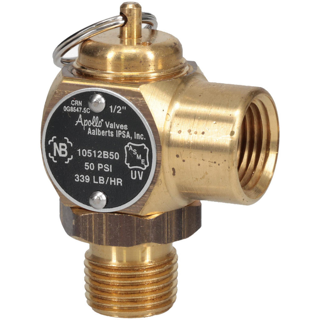 Apollo® 10-512B-50 Apollo® ASME Safety Relief Valve: 1/2" Inlet, 50 Max psi (10-512B-50)