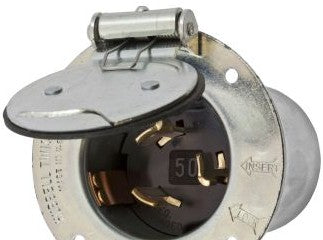 Bryant Electric Plugs & Receptacles 3768 - Locking Devices, Industrial, Flanged Inlet with Lift (3768)