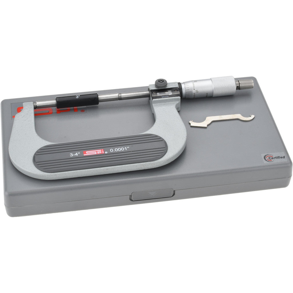SPI CMS160809004 SPI Mechanical Outside Micrometer: 4" Max, 0.000100" Graduation (CMS160809004)