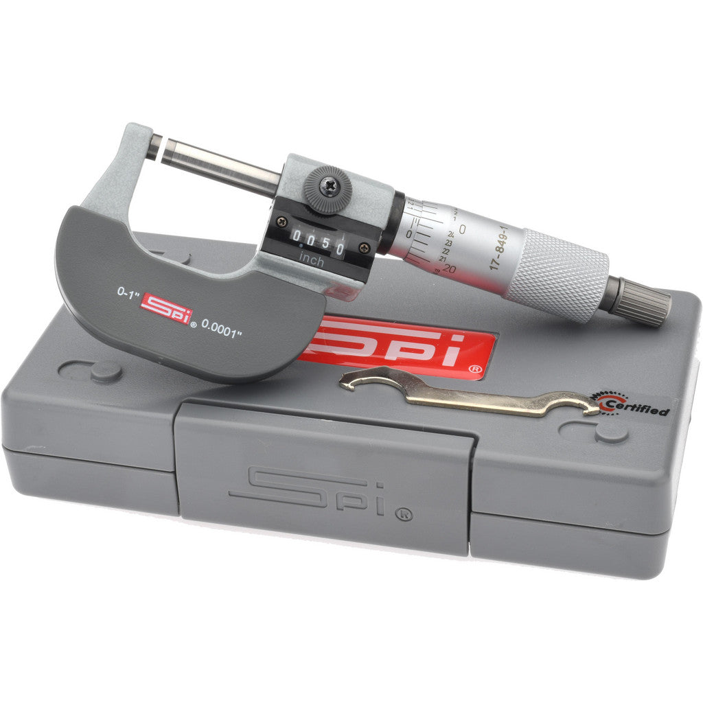SPI CMS160809001 SPI Mechanical Outside Micrometer: 1" Range, 0.0001" Graduation (CMS160809001)