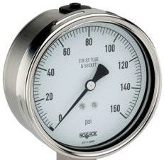 NOSHOK Panel Meters & Gauges 40-400-15-PSI/KPA - Pressure Gauge, 4in. 304SS Case, 316SS (40-400-15-psi/kPa)