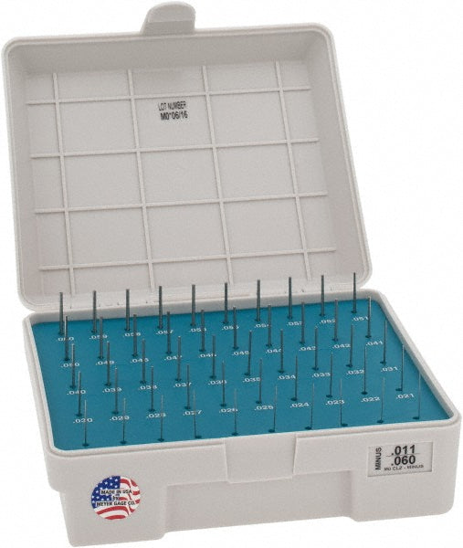 Meyer Gage M0M Meyer Gage Class Z Plug Gage Set: 0.0110 to 0.0600", 50 Pc (M0M)