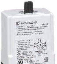 Square D Relays 9050JCK27V20 - Timer Relay 240 VAC 10A (422241)