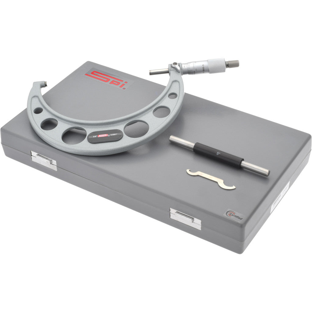 SPI CMS160622030 SPI Mechanical Outside Micrometer: 6" Range, 0.0001" Graduation (CMS160622030)
