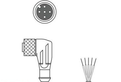 Leuze Cordsets 429172 - CB-M12-25000S-5WF, Connection cable (429172)