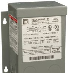 Square D Transformers 100SV43A - Trfmr Dry 1Ph .1Kva 120X240V-12/24V (431219)