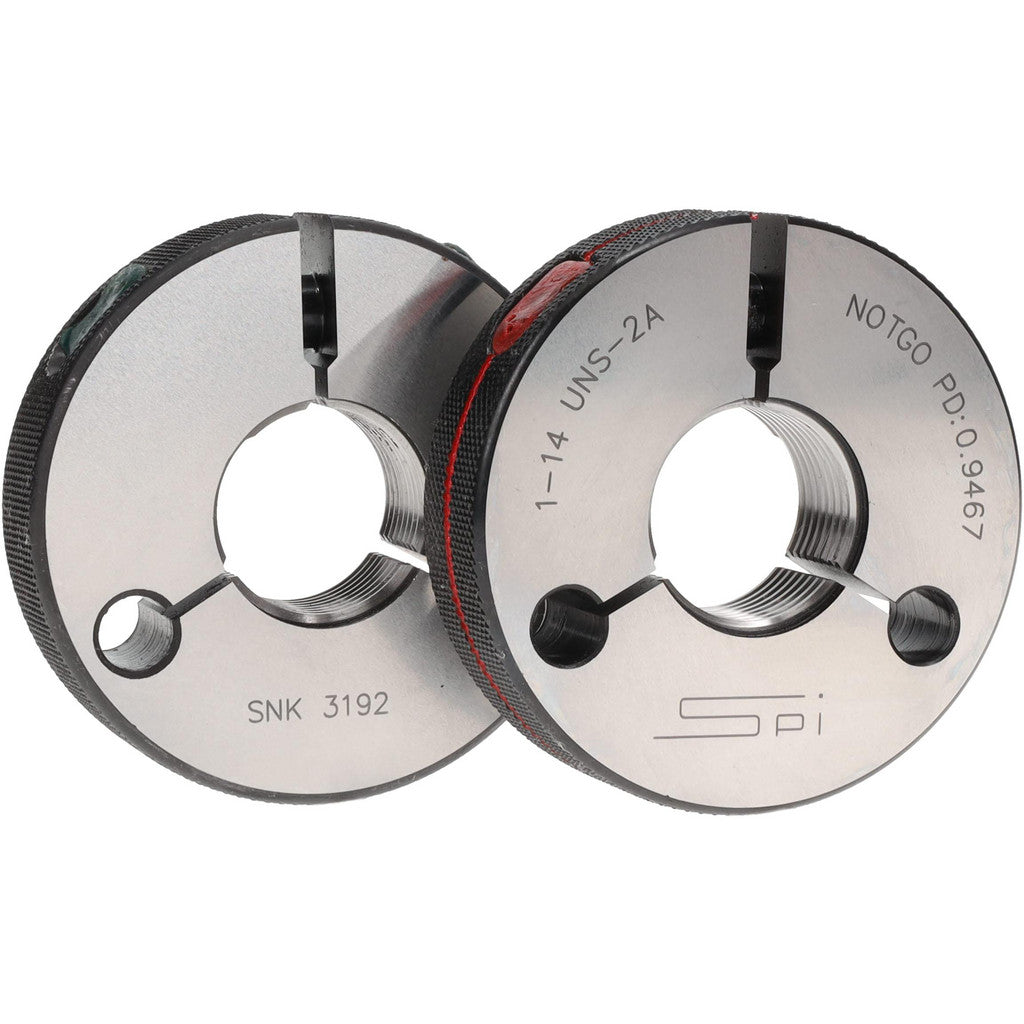 SPI 23-209-0 SPI Thread Ring Gage: 1-14 Thread, UNS, 2A Class of Fit, Go & No Go (23-209-0)
