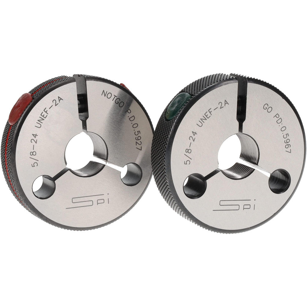 SPI 23-191-0 SPI Thread Ring Gage: 5/8-24 Thread, UNEF, 2A Class of Fit, Go & No Go (23-191-0)