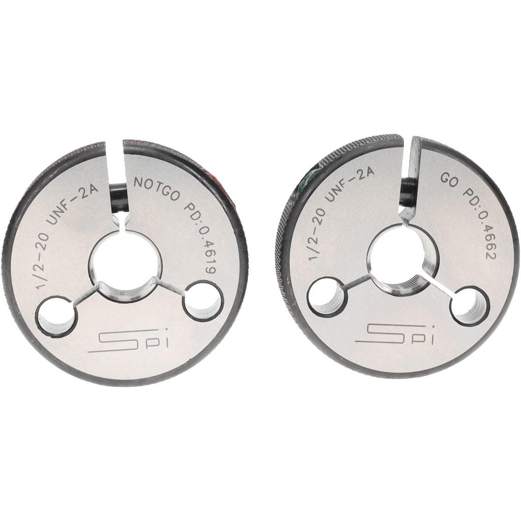 SPI 23-177-9 SPI Thread Ring Gage: 1/2-20 Thread, UNF, 2A Class of Fit, Go & No Go (23-177-9)