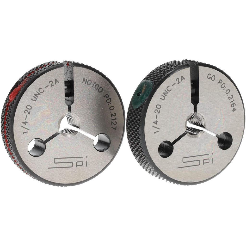 SPI 23-151-4 SPI Thread Ring Gage: 1/4-20 Thread, UNC, 2A Class of Fit, Go & No Go (23-151-4)