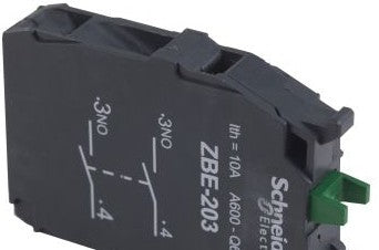 Square D Switches ZBE203 - Double Contact Blockft.s for Head 22mm 2NO Screw (496839)
