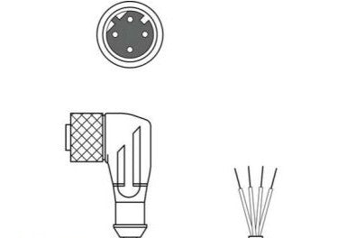 Leuze Cordsets 50037784 - BK7 KB-092-5000-4 Ex, Connection cable (50037784)