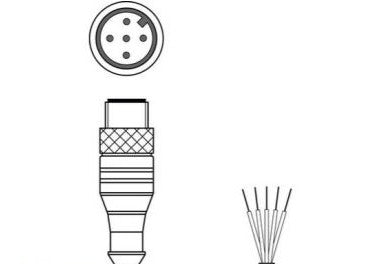 Leuze Cordsets 50101941 - KB-008-3000 A-S, Connection cable (50101941)