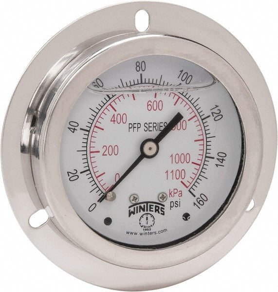 Winters PFP925-25FF-SG. Winters Pressure Gauge: 2-1/2" Dial Dia, 0 Min psi, 160 Max (PFP925-25FF-SG.)