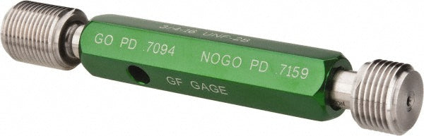 GF Gage W0750162BS GF Gage Thread Plug Gage: 3/4-16, Class 2B, Double End, Go/No Go (W0750162BS)