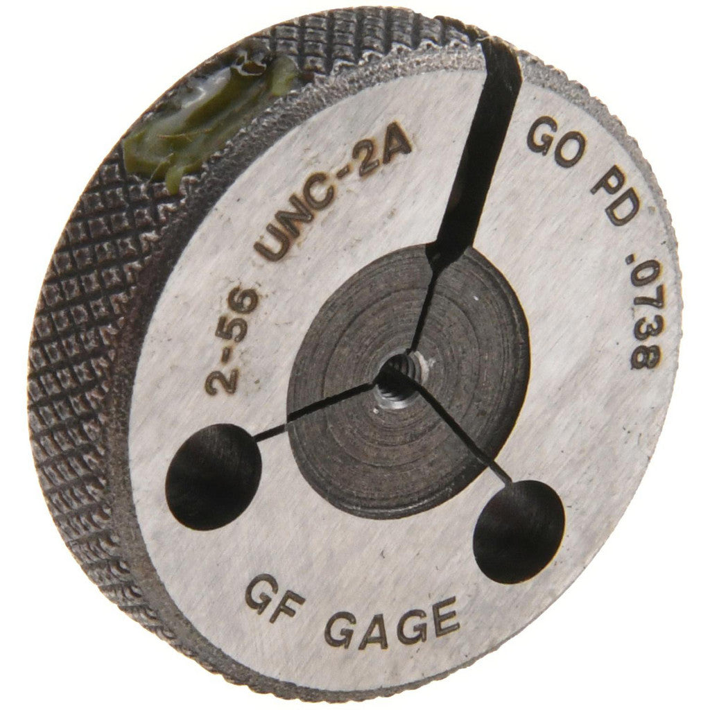 GF Gage R0086562AGK GF Gage Thread Ring Gage: #2-56 Thread, UNC, 2A Class of Fit, Go (R0086562AGK)