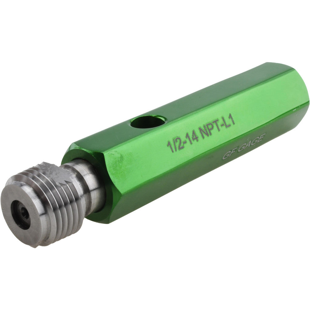 GF Gage P050014NSE GF Gage Pipe Thread Plug Gage: Tapered, 1/2-14, Class L-1, Single End (P050014NSE)