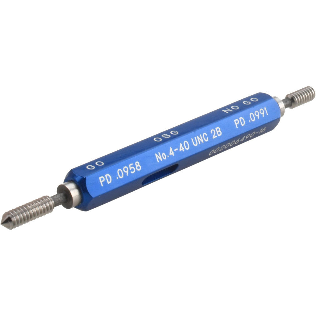 OSG 1500100500 OSG Thread Plug Gage: #4-40, Class 2B, Double End, Go/No Go (1500100500)