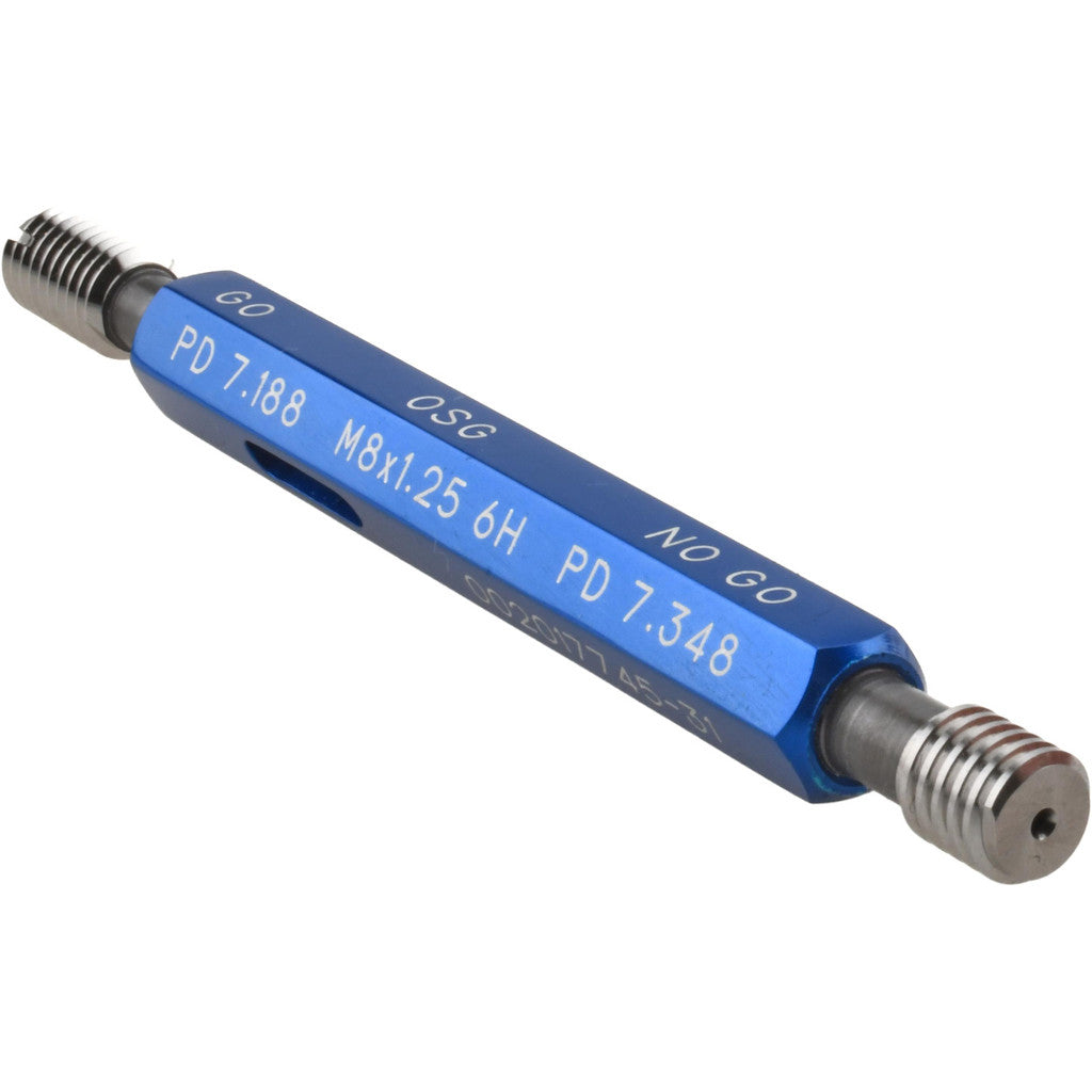 OSG 1500200900 OSG Thread Plug Gage: M8x1.25, Class 6H, Double End, Go/No Go (1500200900)
