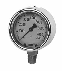 Wika 9318097 Wika Pressure Gauge: 2-1/2" Dial Dia, -30 Min psi, 30 Max psi, 1/4" (9318097)