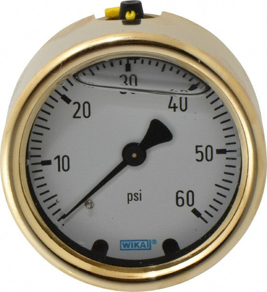 Wika 9318160 Wika Pressure Gauge: 2-1/2" Dial Dia, 0 Min psi, 60 Max psi, 1/4" (9318160)
