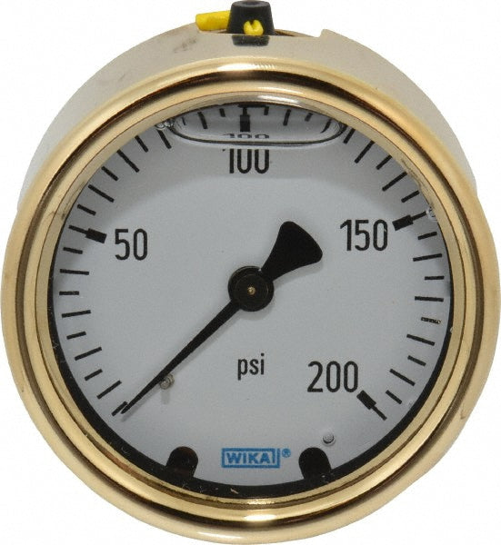 Wika 9318194 Wika Pressure Gauge: 2-1/2" Dial Dia, 0 Min psi, 200 Max psi, 1/4" (9318194)
