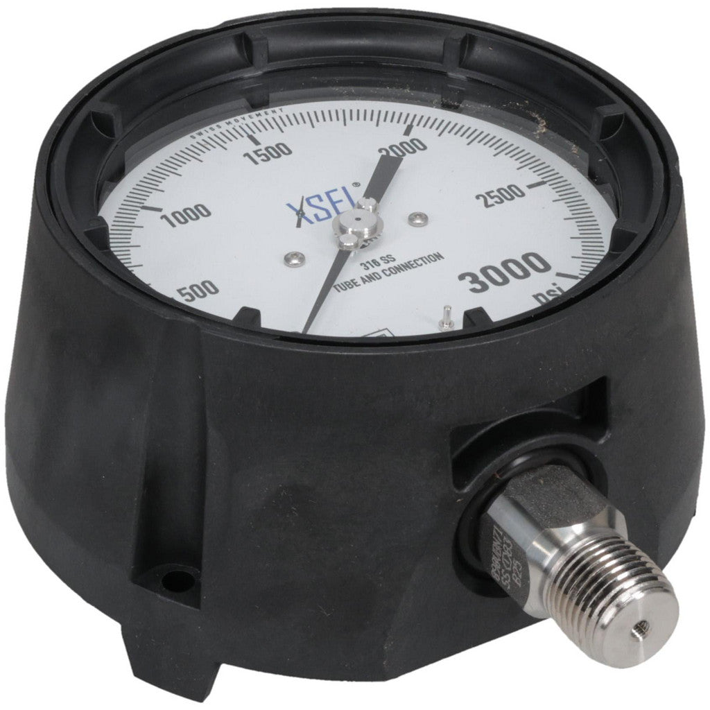 Wika 9834923 Wika Pressure Gauge: 4-1/2" Dial Dia, 0 Min psi, 3000 Max psi, 1/2" (9834923)