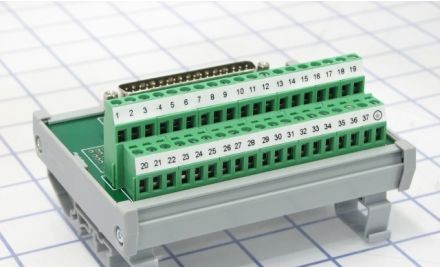 Altech DIN Rail Interface Modules 5743.2 - TERM BLK SD-M37 SD MODULES WITH SUB- D MALE (5743.2)