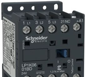 Square D Contactors LP1K0901BD - TeSys K Contactor, 3-Poles (3 NO), 9A, 24 DC (581462)