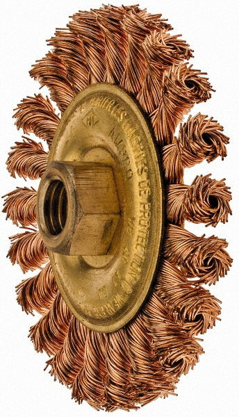 Ampco WB-40KT Ampco Wheel Brush: 4" Wheel Dia, 3/8" Face Width, 0.0200" Wire Dia (WB-40KT)