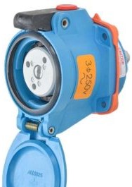 Meltric Plugs & Receptacles 63-14073-NC - Receptacle, 20A, 250V, 3P+P, Poly, w/Closed (63-14073-NC)