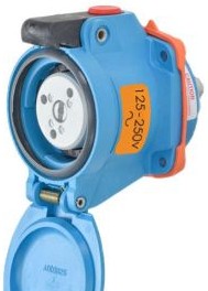 Meltric Plugs & Receptacles 63-14076 - Receptacle, 20A, 125/250V, 2P+N+G, Poly, DSN20 (63-14076)