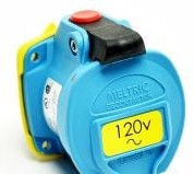 Meltric Plugs & Receptacles 63-14125-K16 - Receptable, 20A, 120V, 1P+N+G Poly, DSN20 (63-14125-K16)