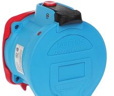 Meltric Plugs & Receptacles 63-64043 - Receptacle, 60A, 480V, 3P+G, Poly, DSN60 (63-64043)