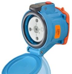 Meltric Plugs & Receptacles 63-64073 - Receptacle, 60A, 250V, 3P+G, Poly, DSN60 (63-64073)
