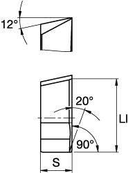 Kennametal 1833500 Kennametal Milling Inserts: Insert Style: SPHX; Insert Size: 12 (1833500)