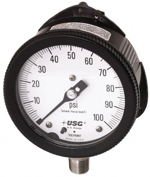 Ametek 130394 Ametek Pressure Gauge: 6" Dial Dia, 0 Min psi, 2300 Max psi, 1/2" (130394)