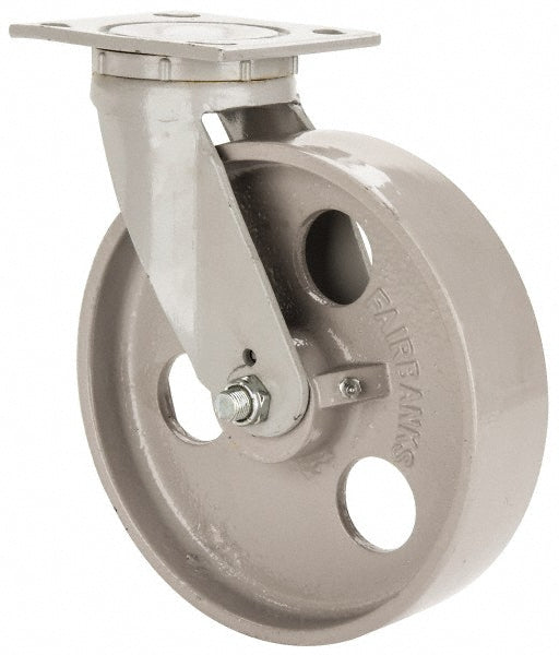 Fairbanks N22-8-IRB Fairbanks Swivel Top Plate Caster: Semi-Steel, 8" Wheel Dia, 2" (N22-8-IRB)