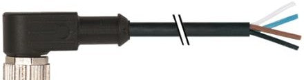 Murrelektronik Cordsets 7000-12341-6342500 - M12 Female 90_ With Cable, Pur 4X0.34 (7000-12341-6342500)