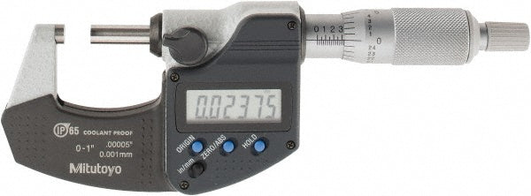 Mitutoyo 293-340-32 Mitutoyo Electronic Outside Micrometer: 0.00 mm to 1", Solid (293-340-32)