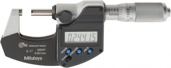 Mitutoyo 293-348-32 Mitutoyo Electronic Outside Micrometer: 0.00 mm to 1", Solid (293-348-32)